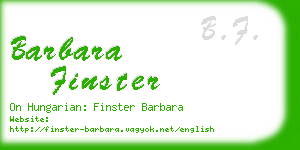 barbara finster business card